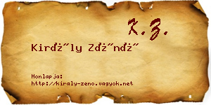 Király Zénó névjegykártya