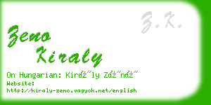 zeno kiraly business card